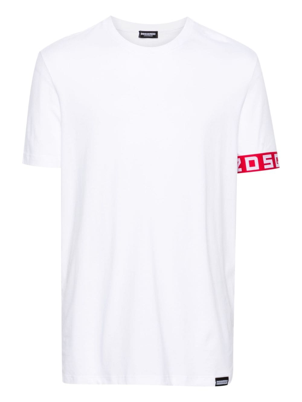 CAMISETA MC BLANCA BASICA LOGO ROJO