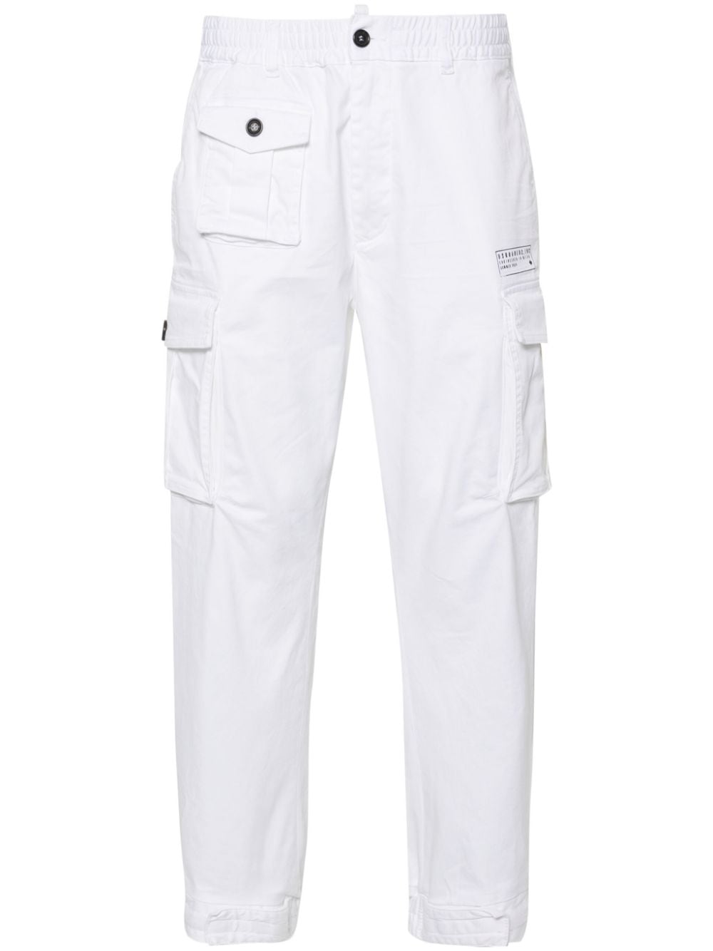 PANTALON CARGO BLANCO PUÑO ELASTICO