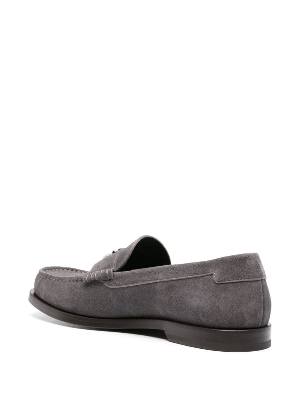 MOCASIN ANTE GRIS LOGO PLATEADO