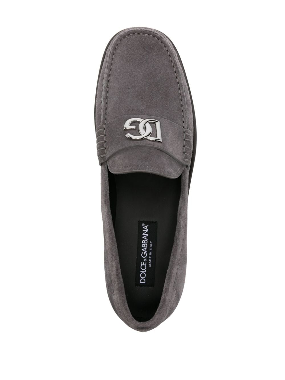 MOCASIN ANTE GRIS LOGO PLATEADO