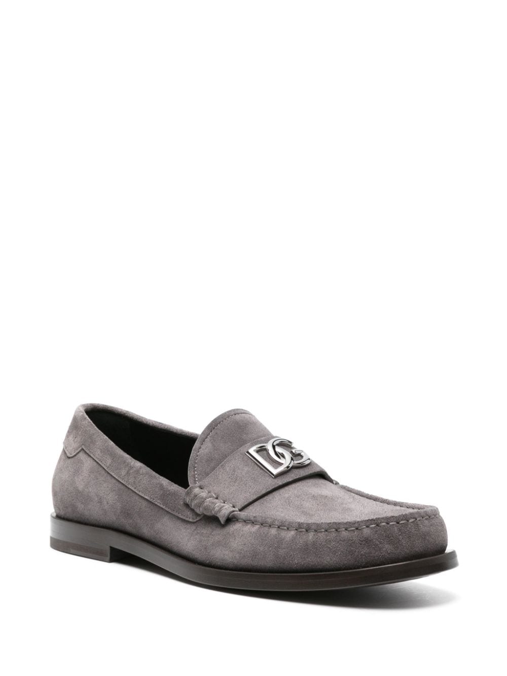 MOCASIN ANTE GRIS LOGO PLATEADO