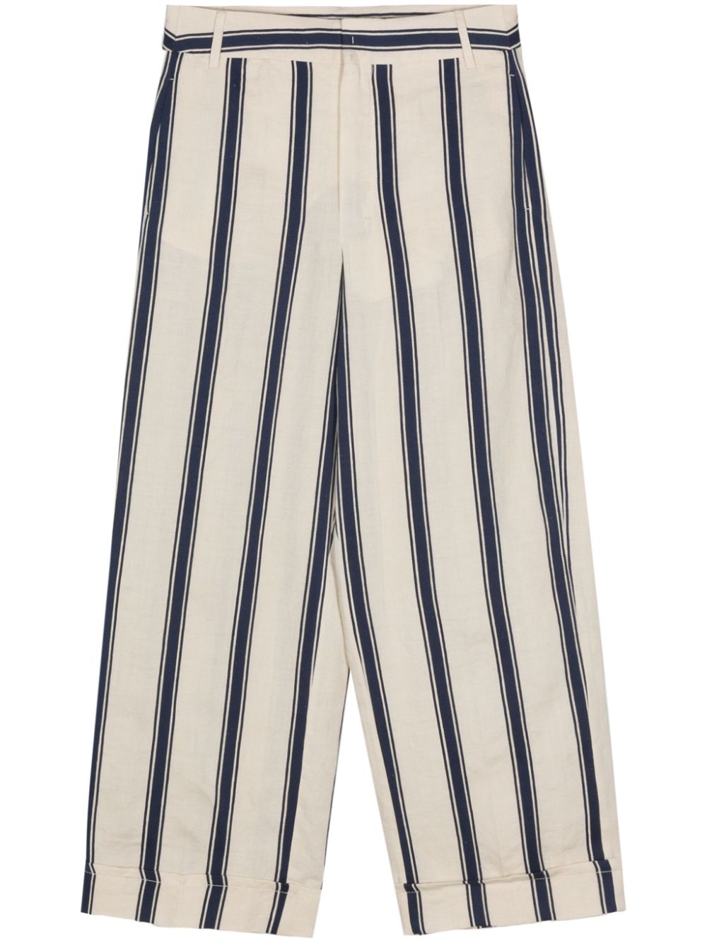 PANTALON ELISE LINO BEIGE MARINO RAYAS