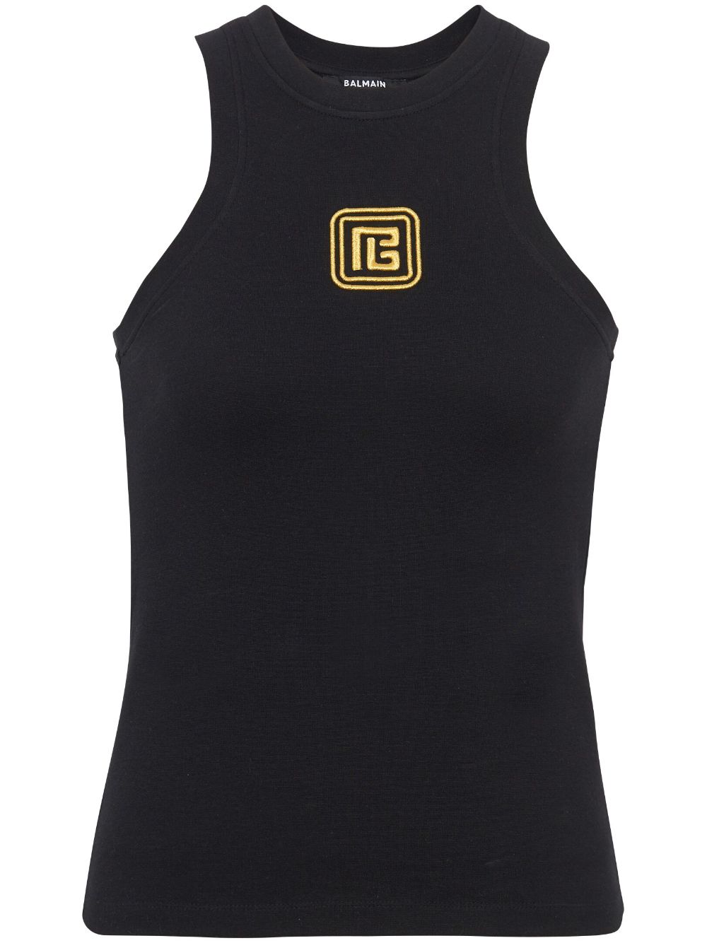 TOP TIRANTES NEGRO LOGO DORADO BORDADO