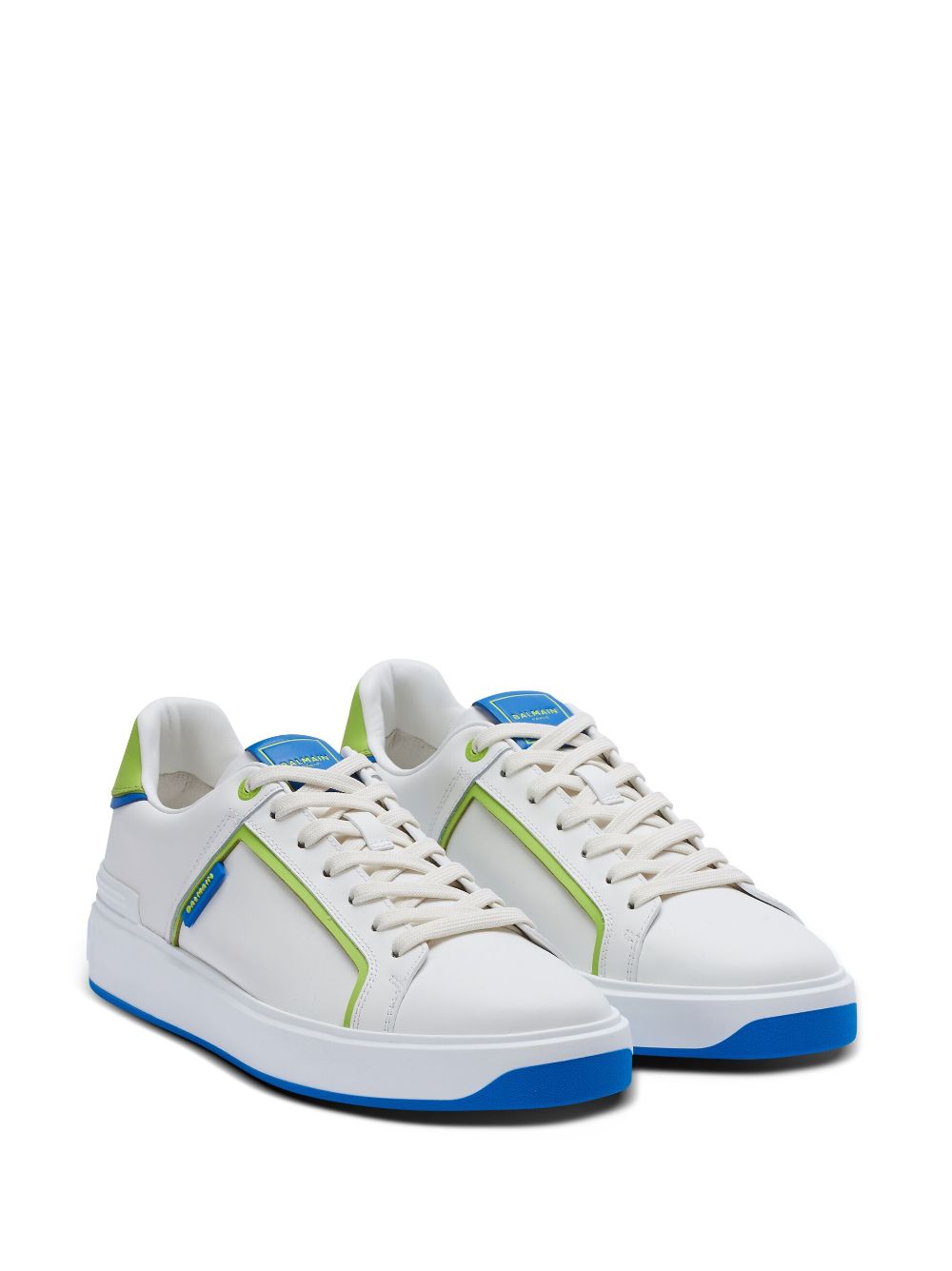 SNEAKER COURT BLANCO DET PISTACHO AZUL