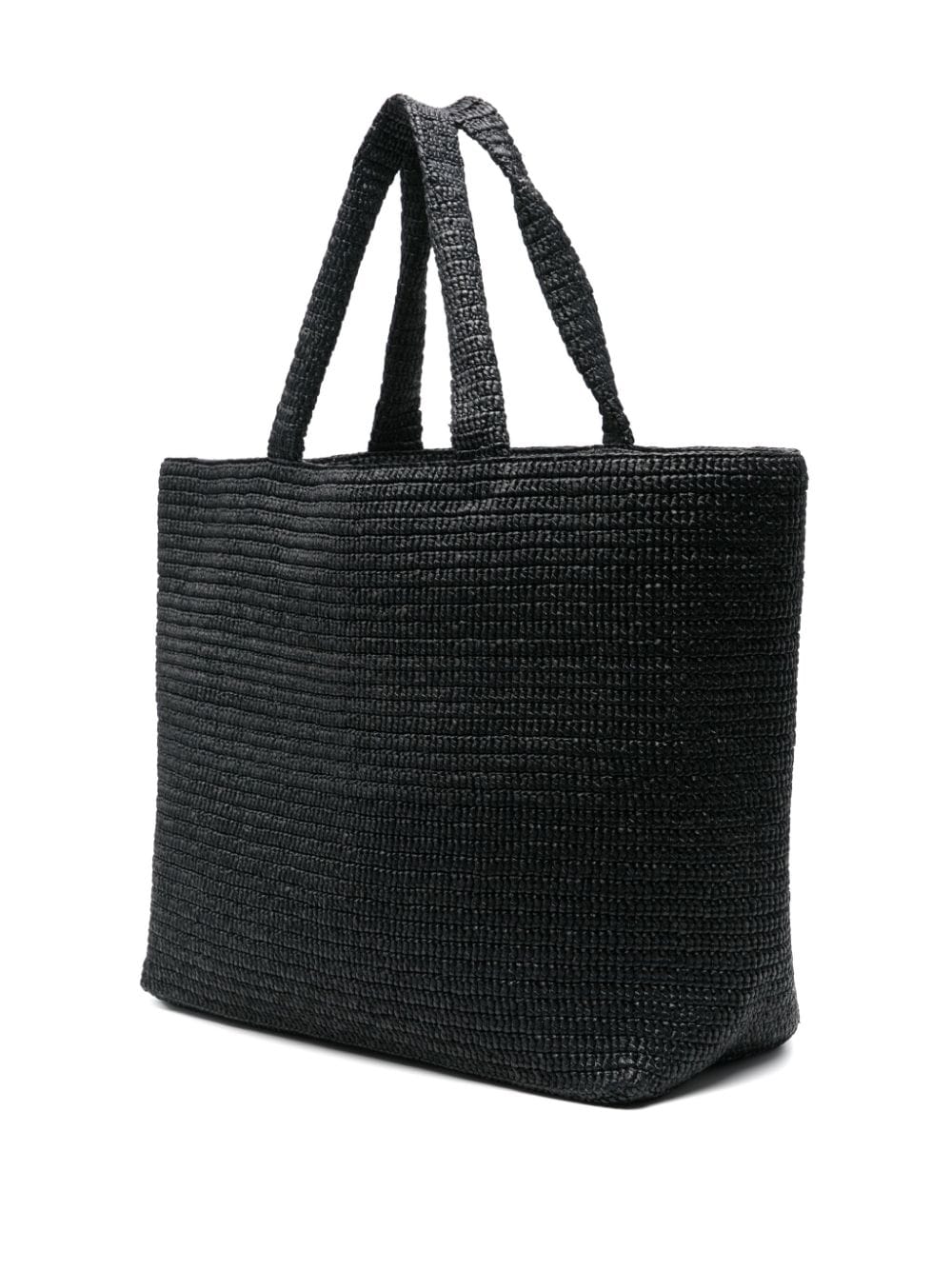 TOTE NEGRO RAFIA LOGO RELIEVE