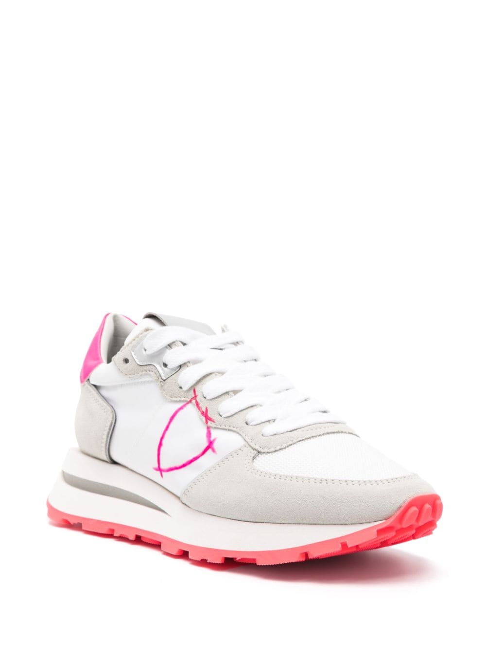 SNEAKER TROPEZ LOW BLANCO ROSA FLUOR