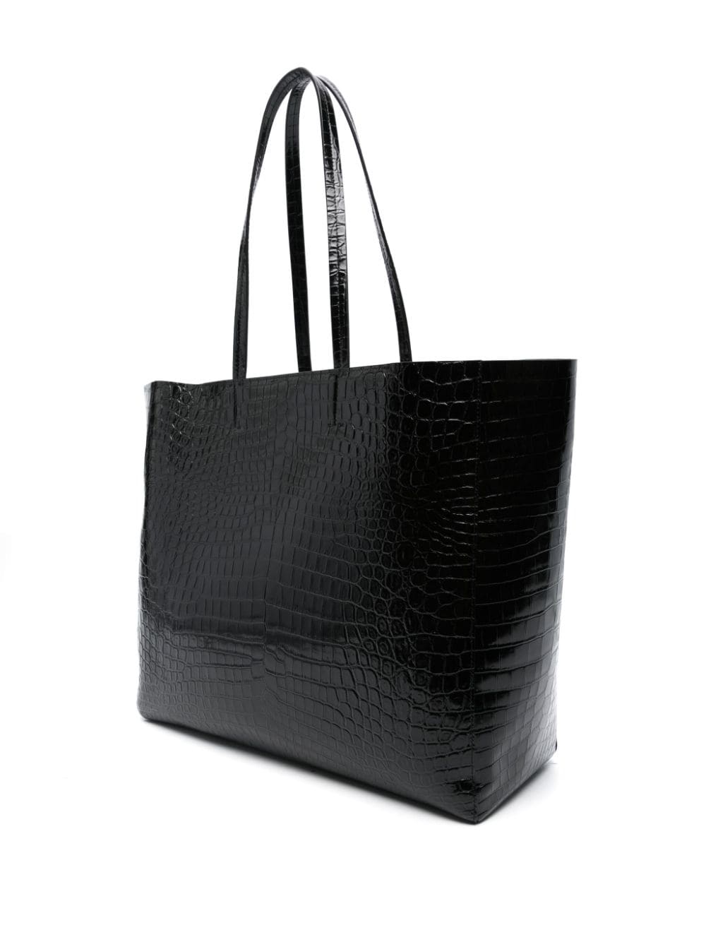 SHOPPING M NEGRO LOGO DORADO