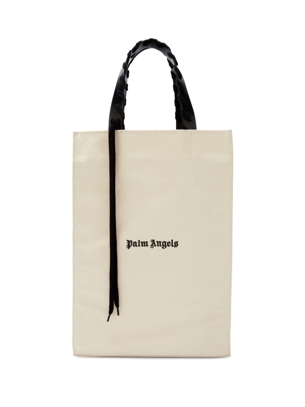 TOTE LONA NATURAL LOGO NEGRO