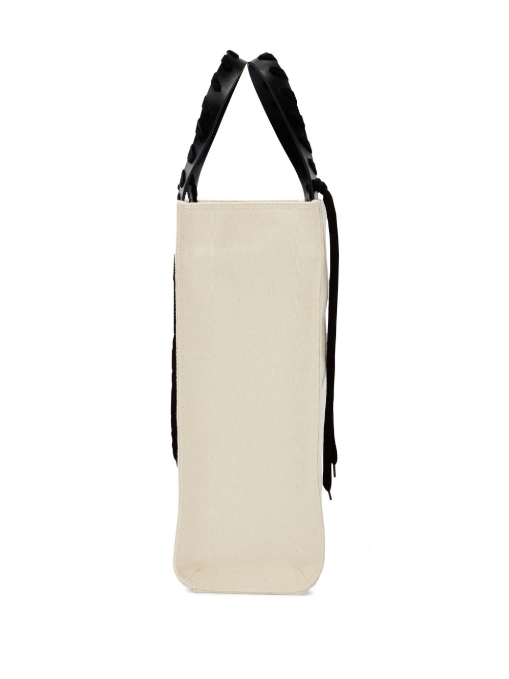 TOTE LONA NATURAL LOGO NEGRO