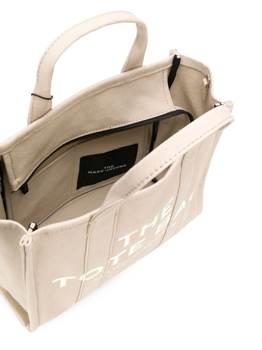 TOTE THE MEDIUM BEIGE LOGO BLANCO