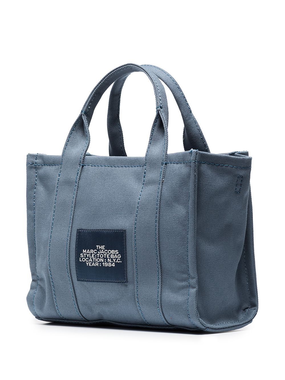 TOTE THE SMALL AZUL LOGO BLANCO