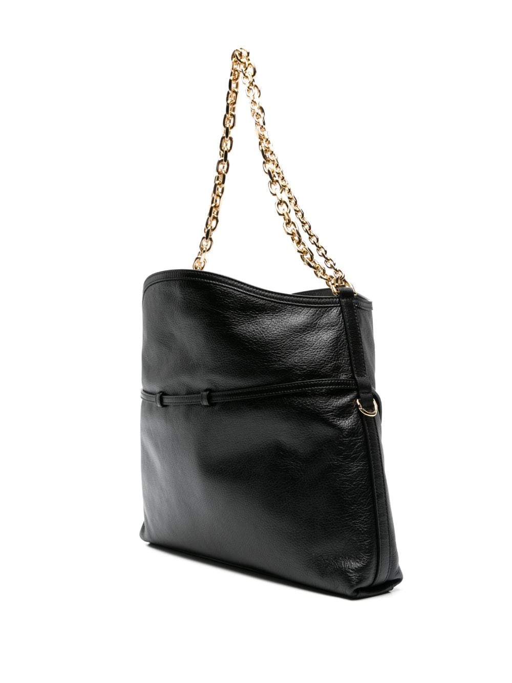 BOLSO VOYOU M NEGRO CADENA LOGO DORADO