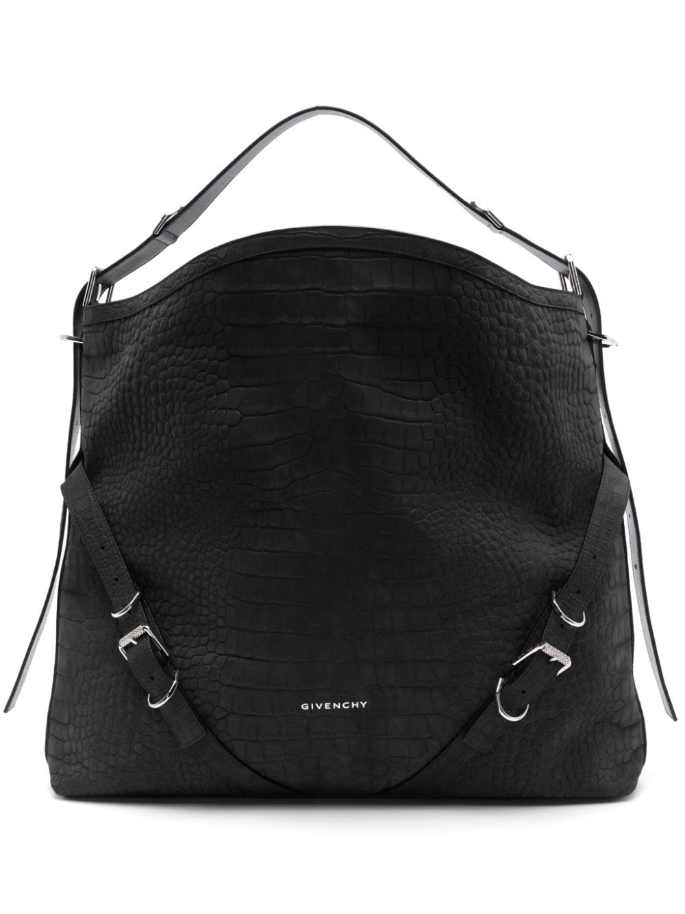 BOLSO VOYOU L NEGRO WASHED SIMIL COCODRI