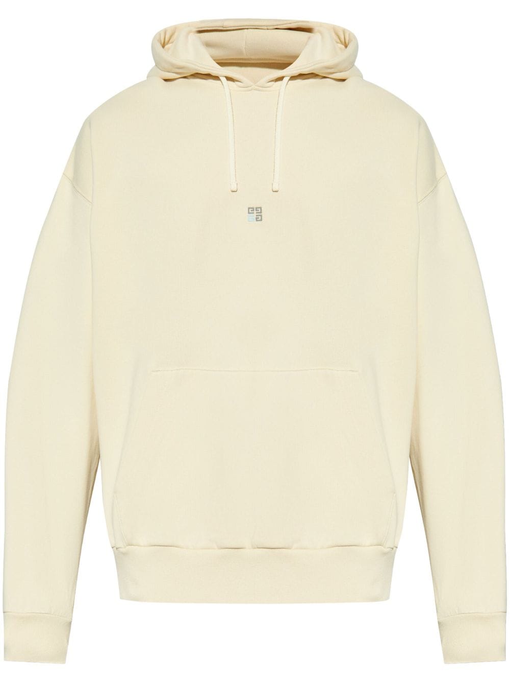 HOODIE BOXY BEIGE LOGO BICOLOR