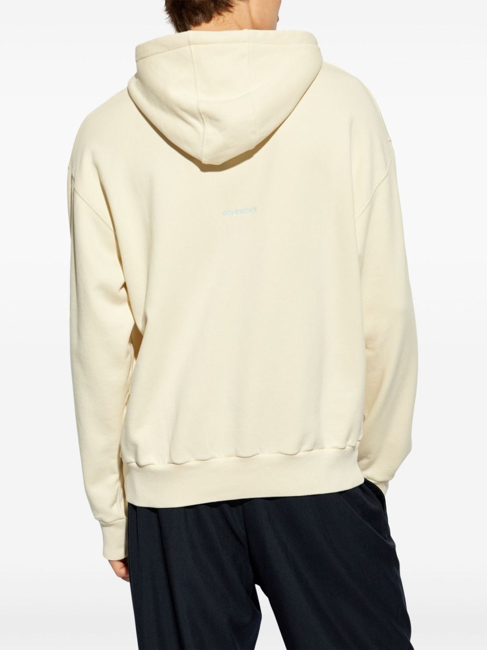 HOODIE BOXY BEIGE LOGO BICOLOR