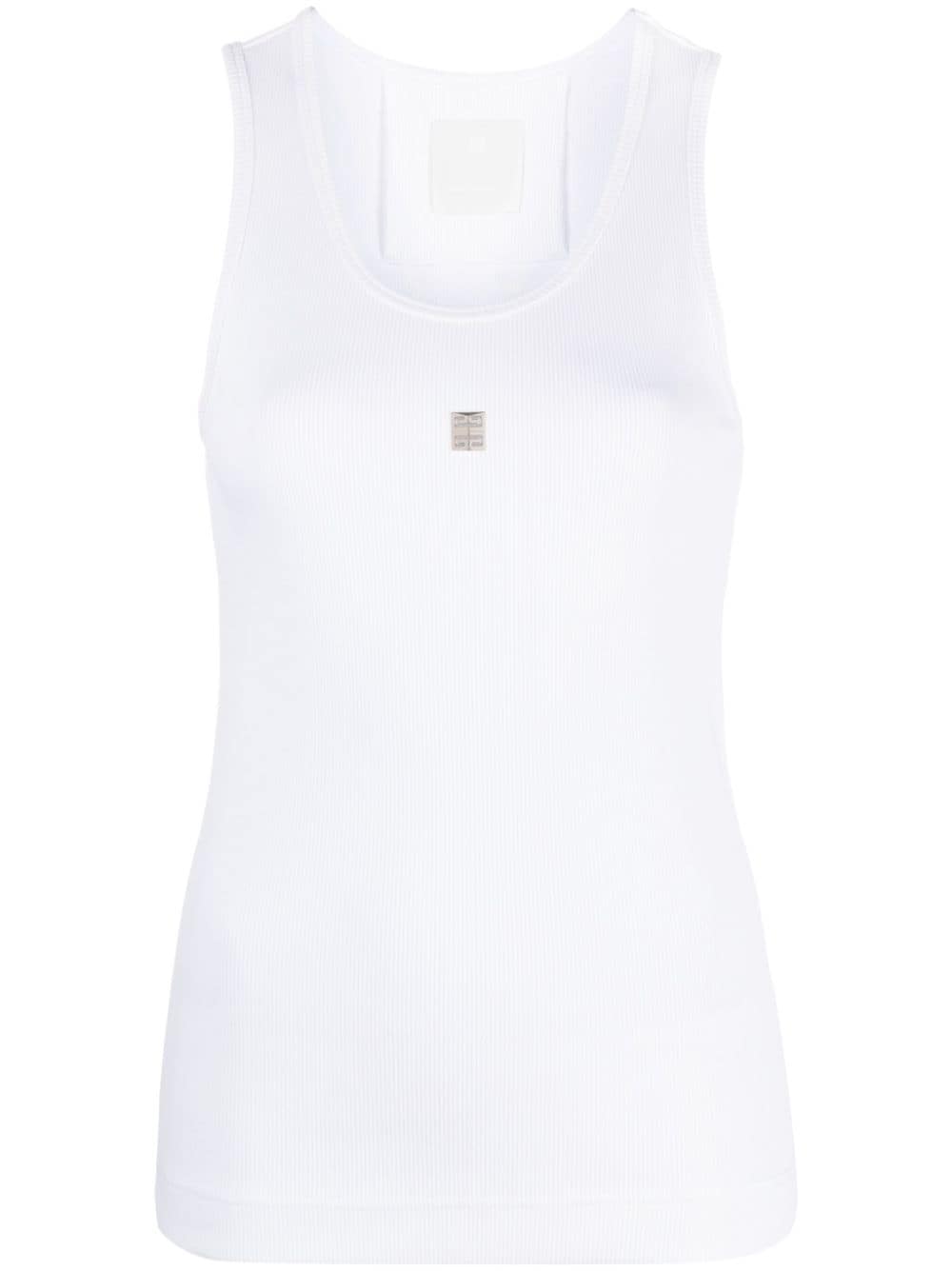 TOP SM BLANCO LOGO METALICO