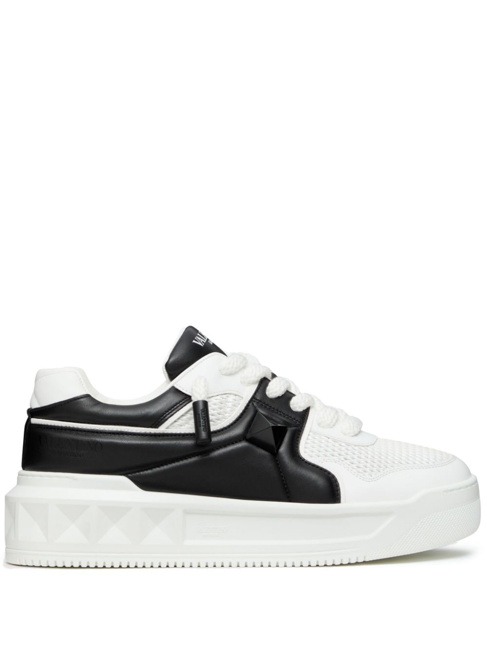 SNEAKER BLANCO NEGRO CORDON ANCHO