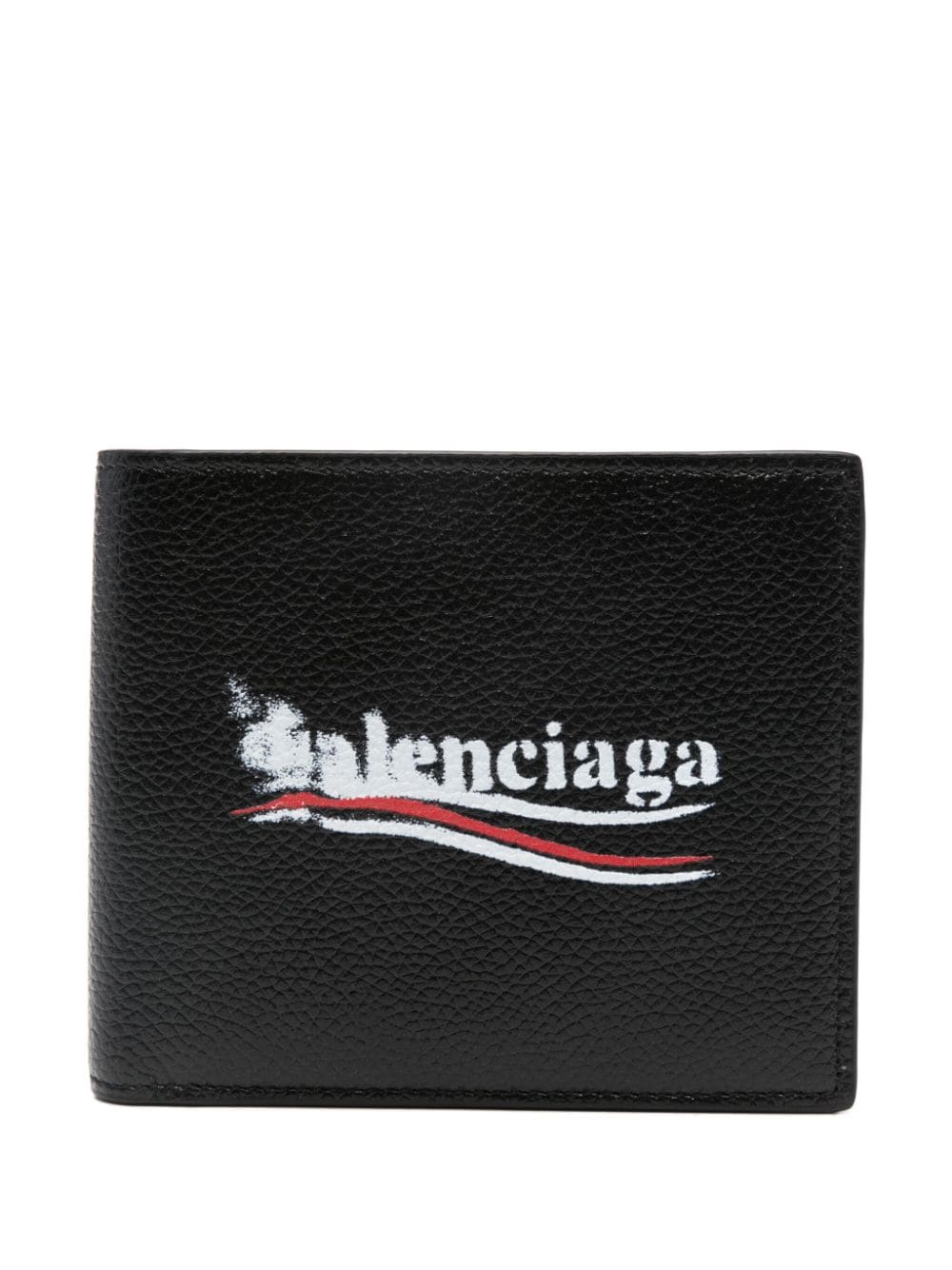 CARTERA NEGRA LOGO BLANCO ROJO