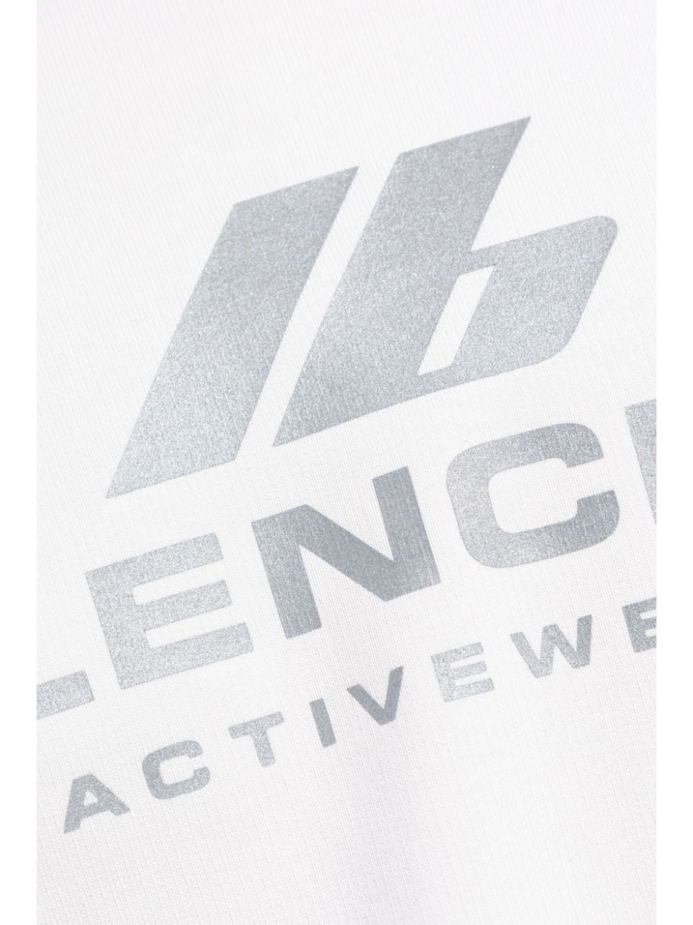 FELPA BLANCA LOGO ACTIVE PLATEADO