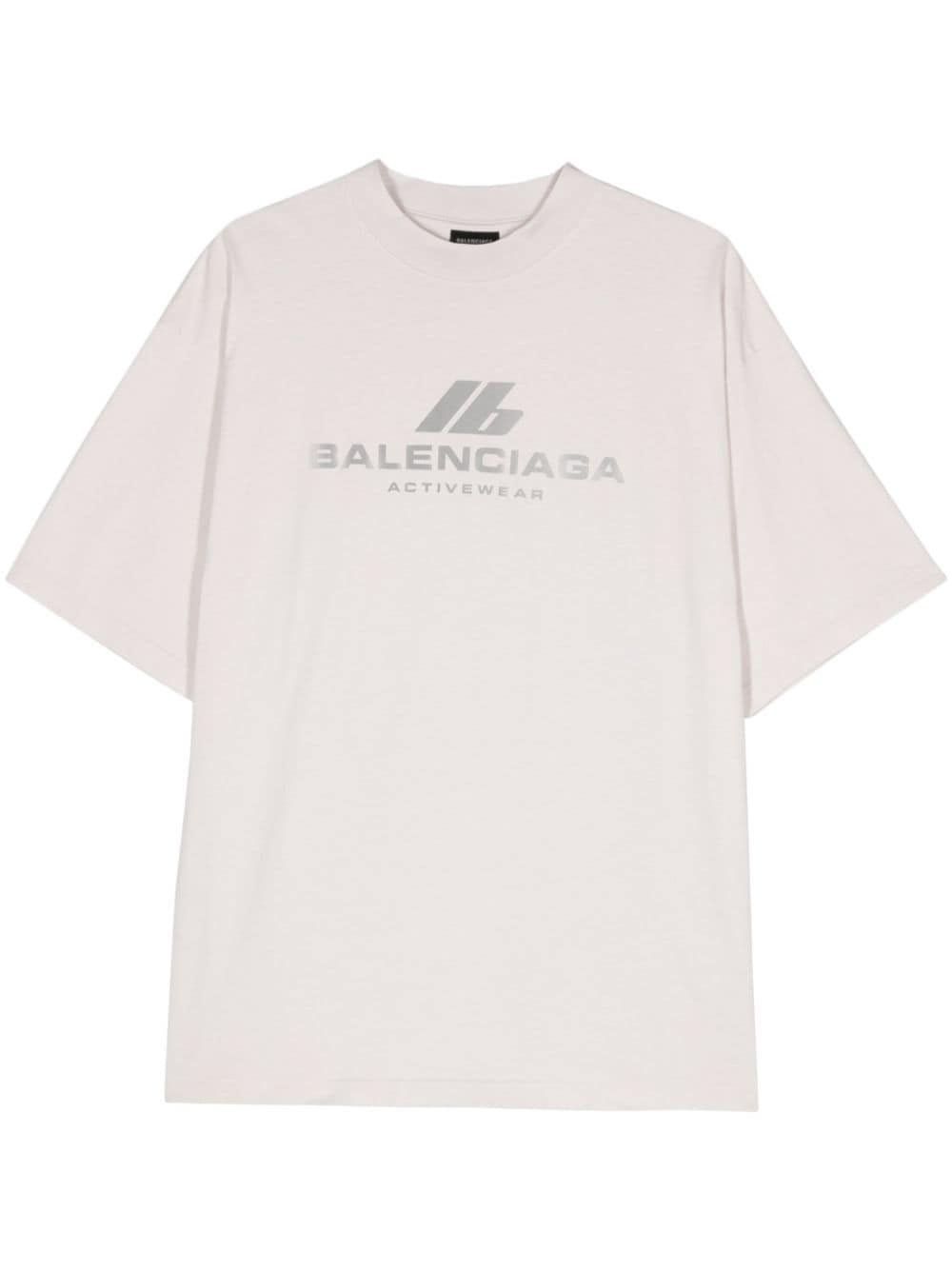 CAMISETA MC BLANCA LOGO ACTIVE PLATEADO