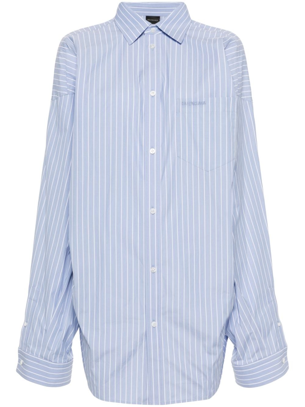 CAMISA ML AZUL BLANCA RAYAS OVER ASIMETR