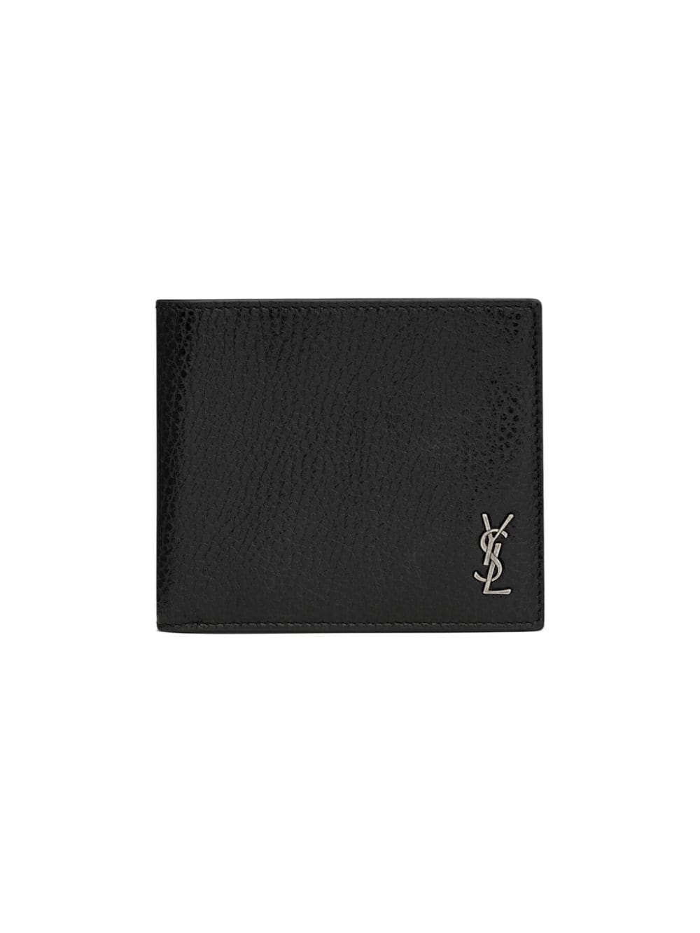 CARTERA NEGRA WALL TINY LOGO PLATEADO