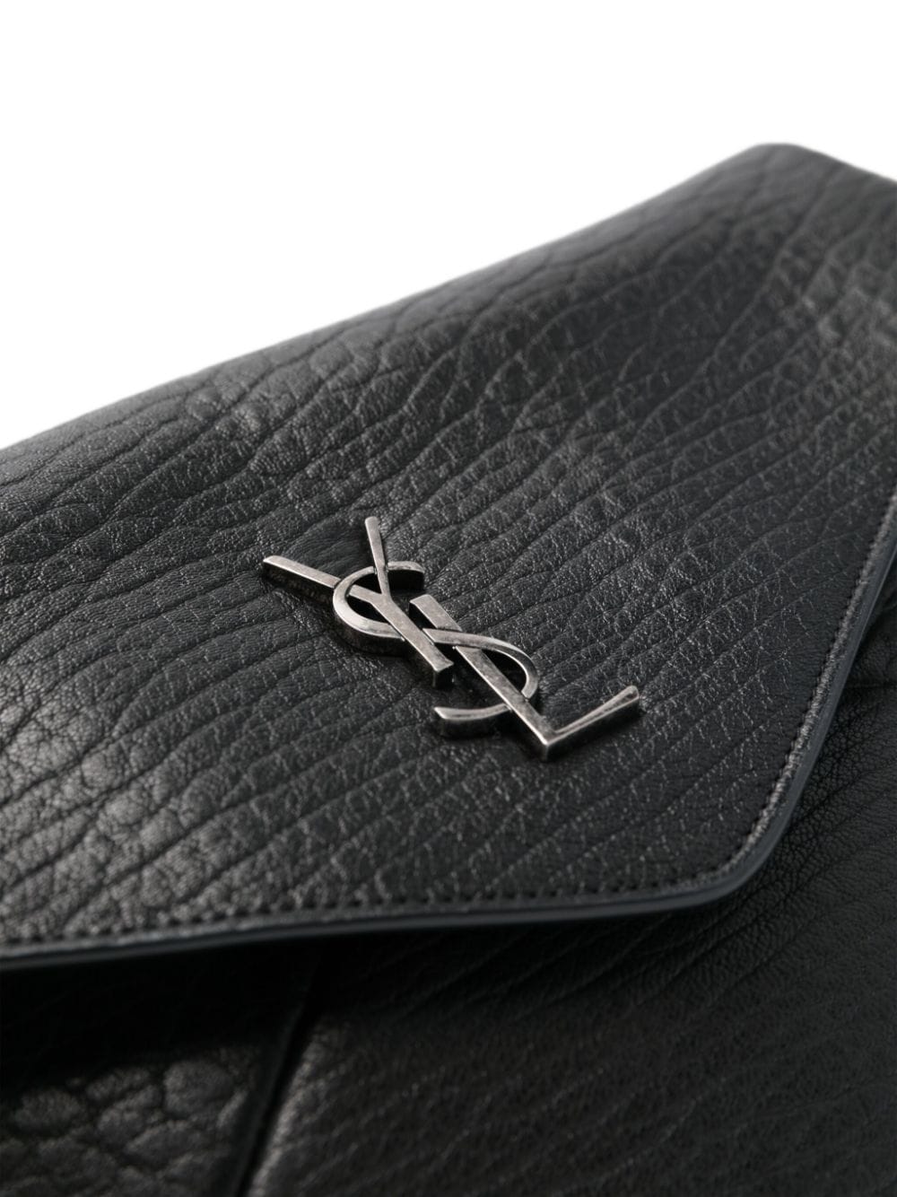 POUCH D HAKA MOIRA L NEGRO LOGO PLATEADO