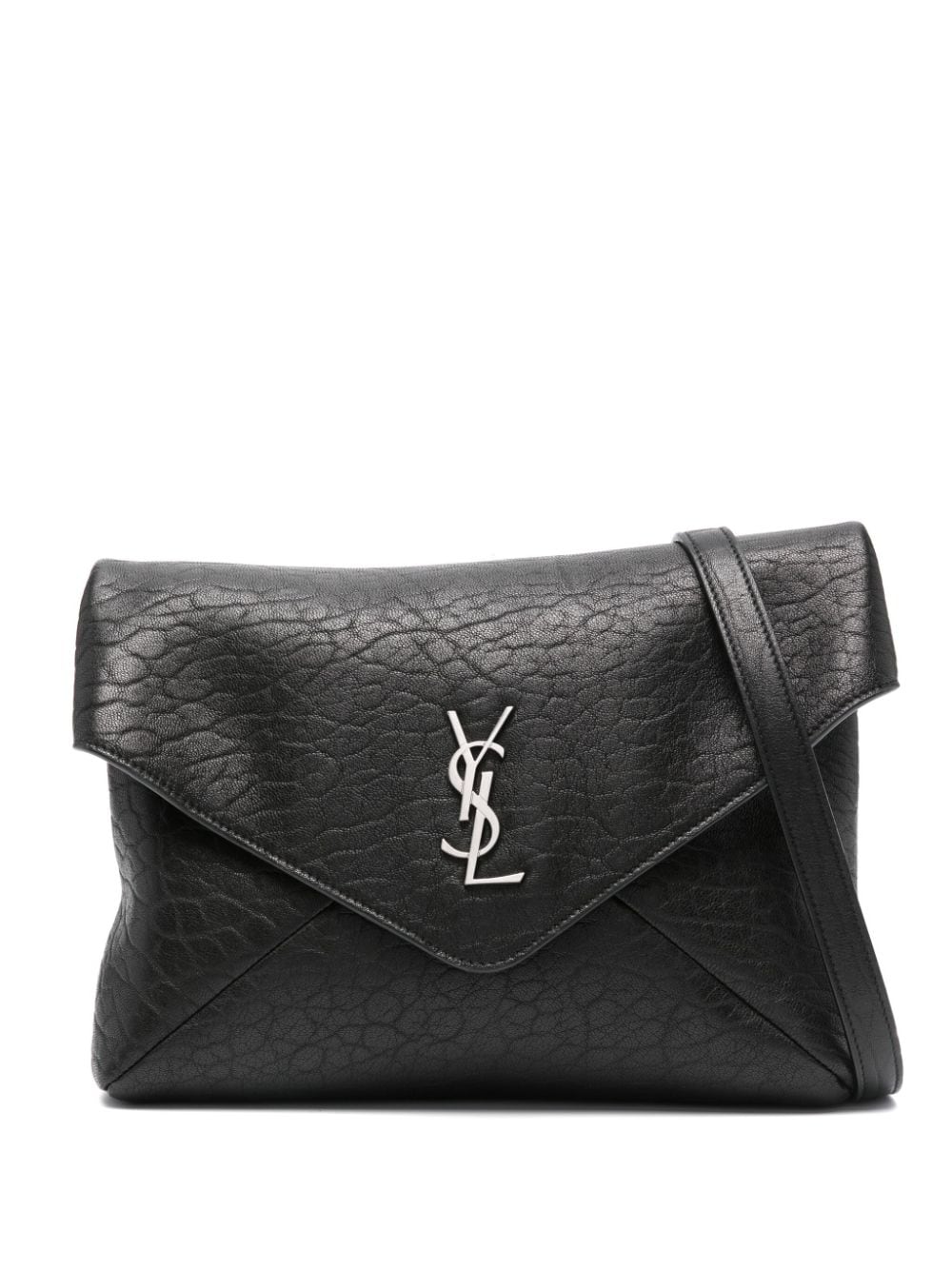 POUCH L NEGRO LOGO PLATEADO