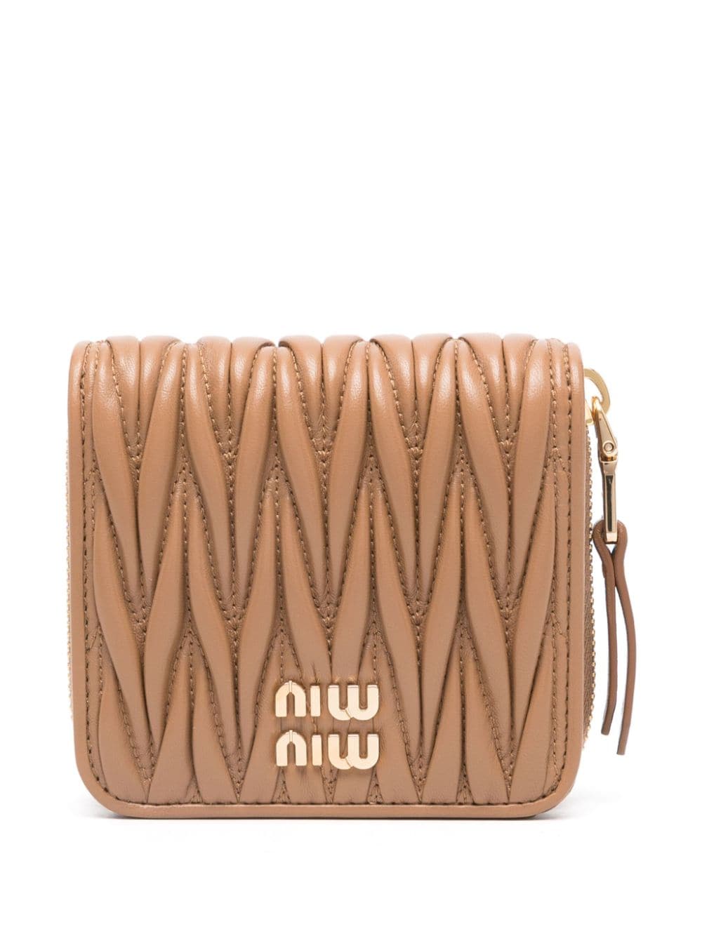 CARTERA CUADRADA CAMEL TRENZADA LOGO ZIP