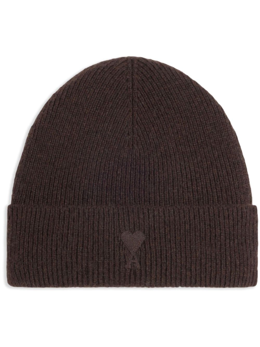 GORRO LANA MARRON CAFE LOGO BORDADO