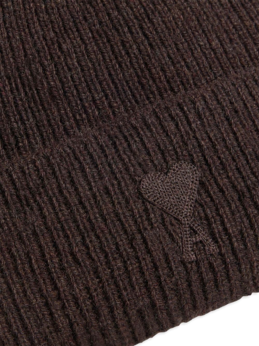 GORRO LANA MARRON CAFE LOGO BORDADO