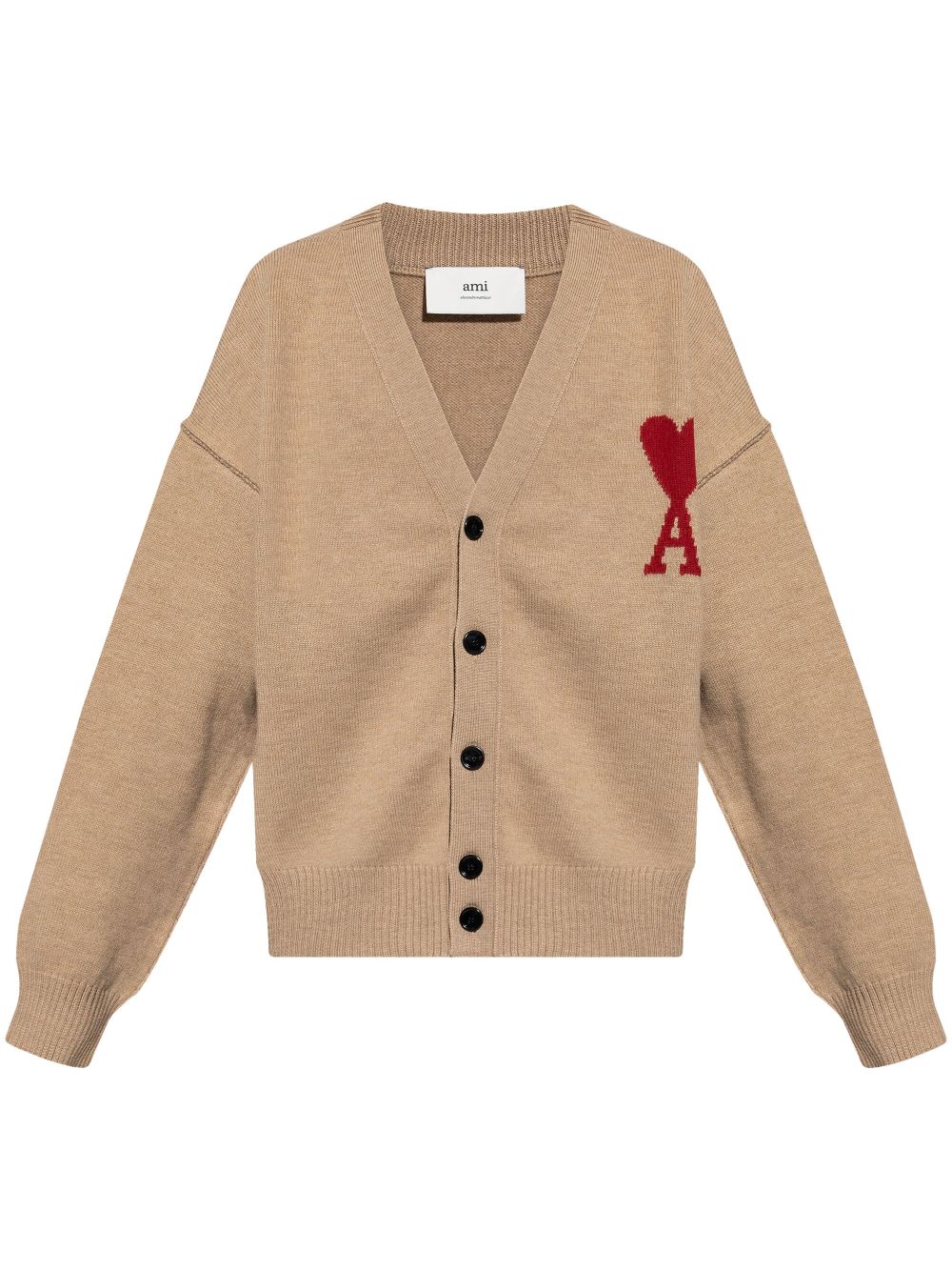 CARDIGAN AMI DE COEUR MARINO LOGO ROJO