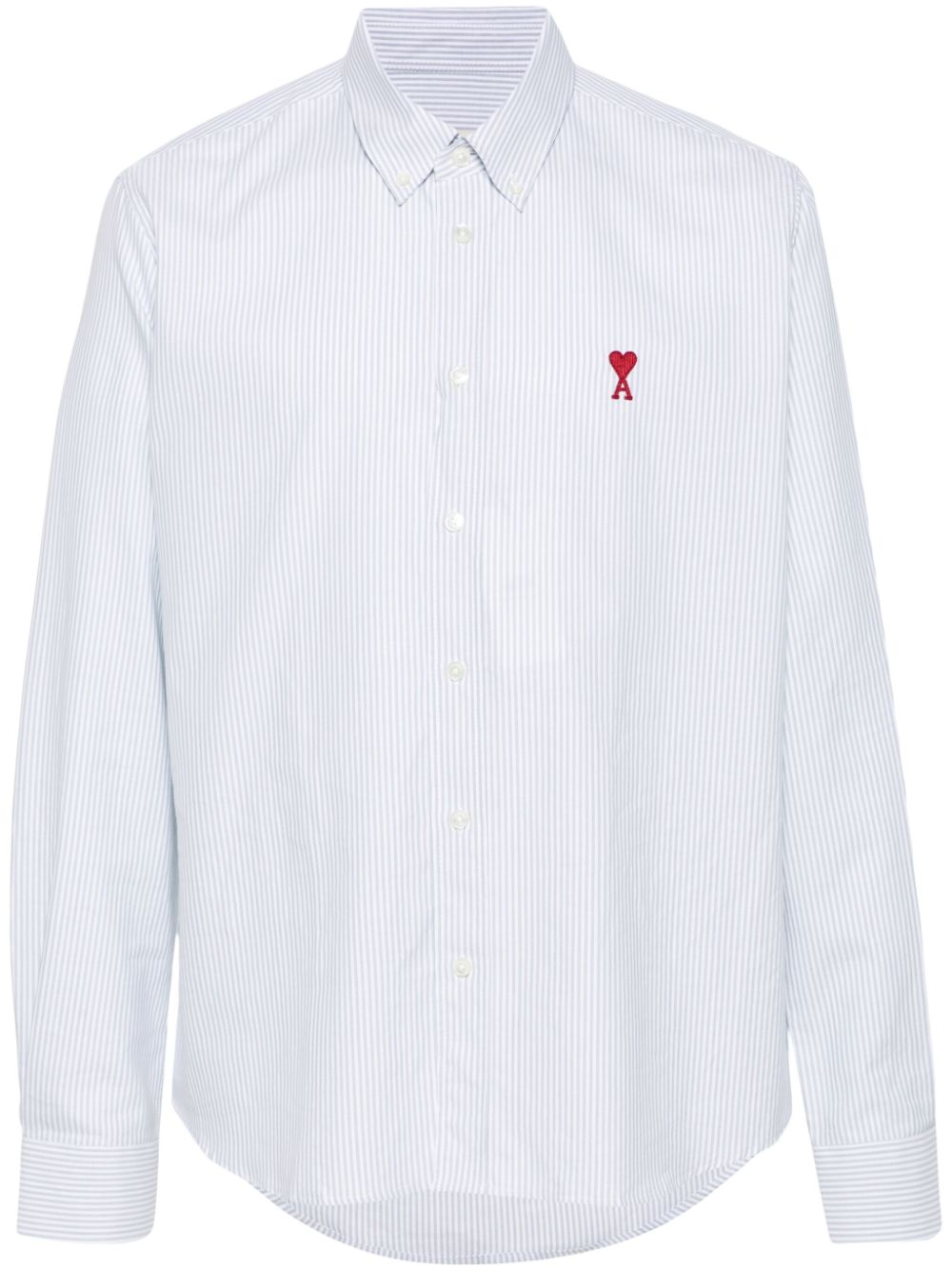 CAMISA BLANCA VERDE RAYAS LOGO ROJO