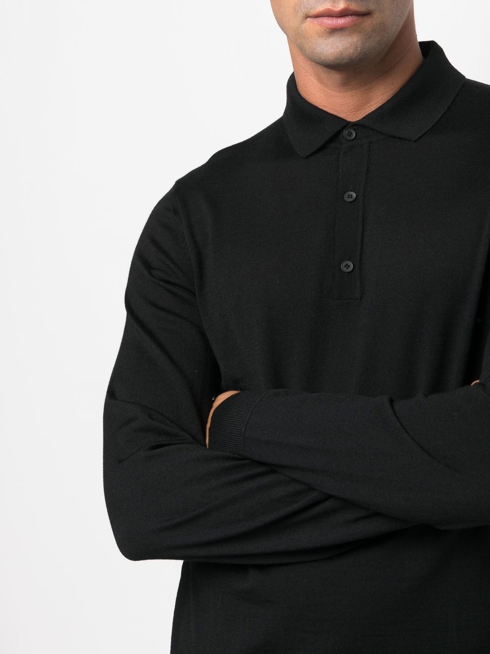 POLO LANCIONE NEGRA LOGO PLATEADO