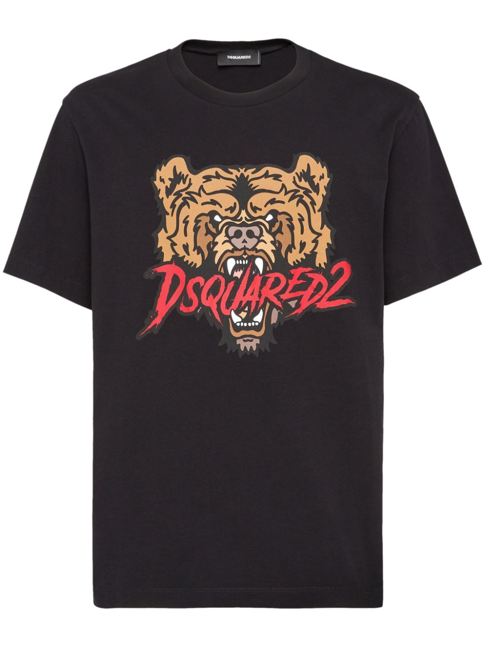 CAMISETA MC NEGRA OSO LOGO ROJO