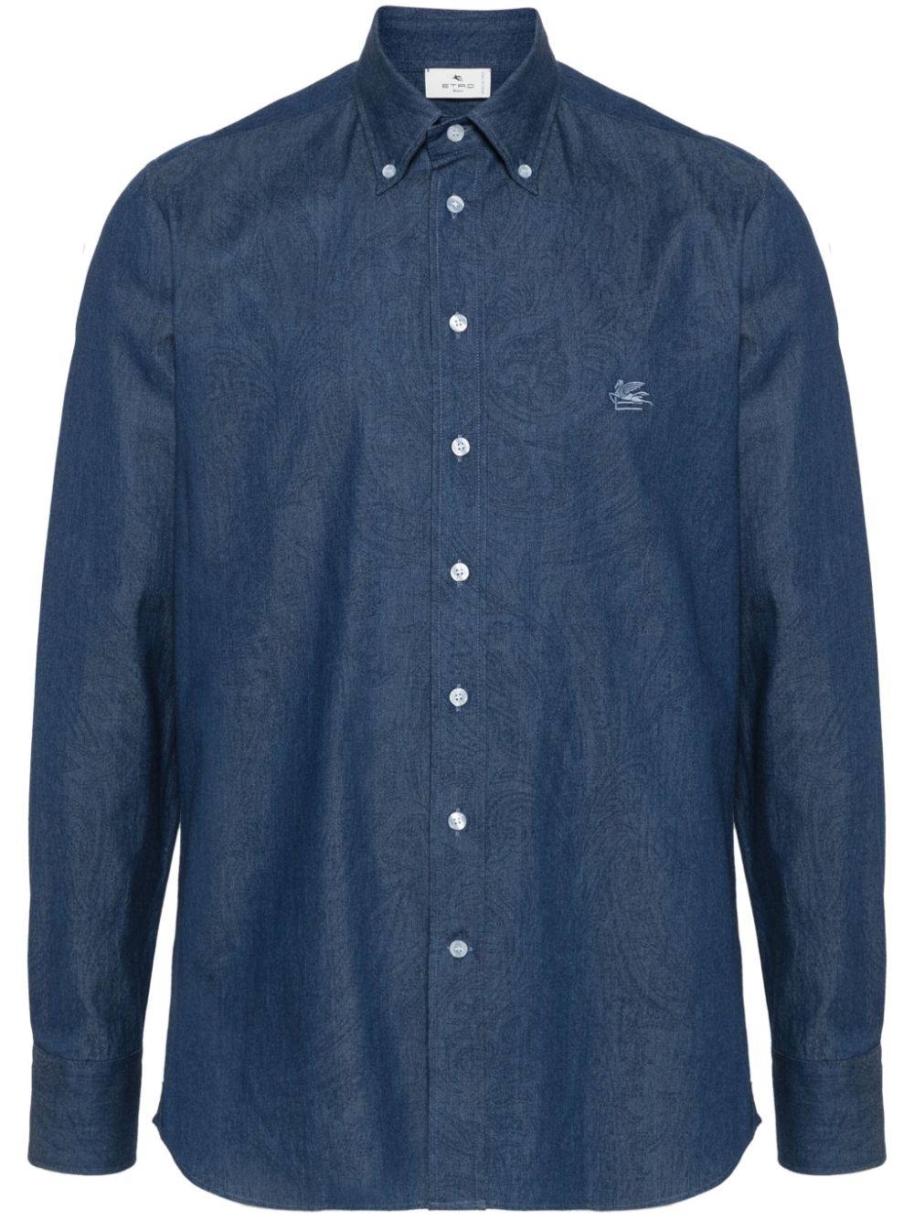 CAMISA ROMA AZUL DENIM LOGO BORDADO