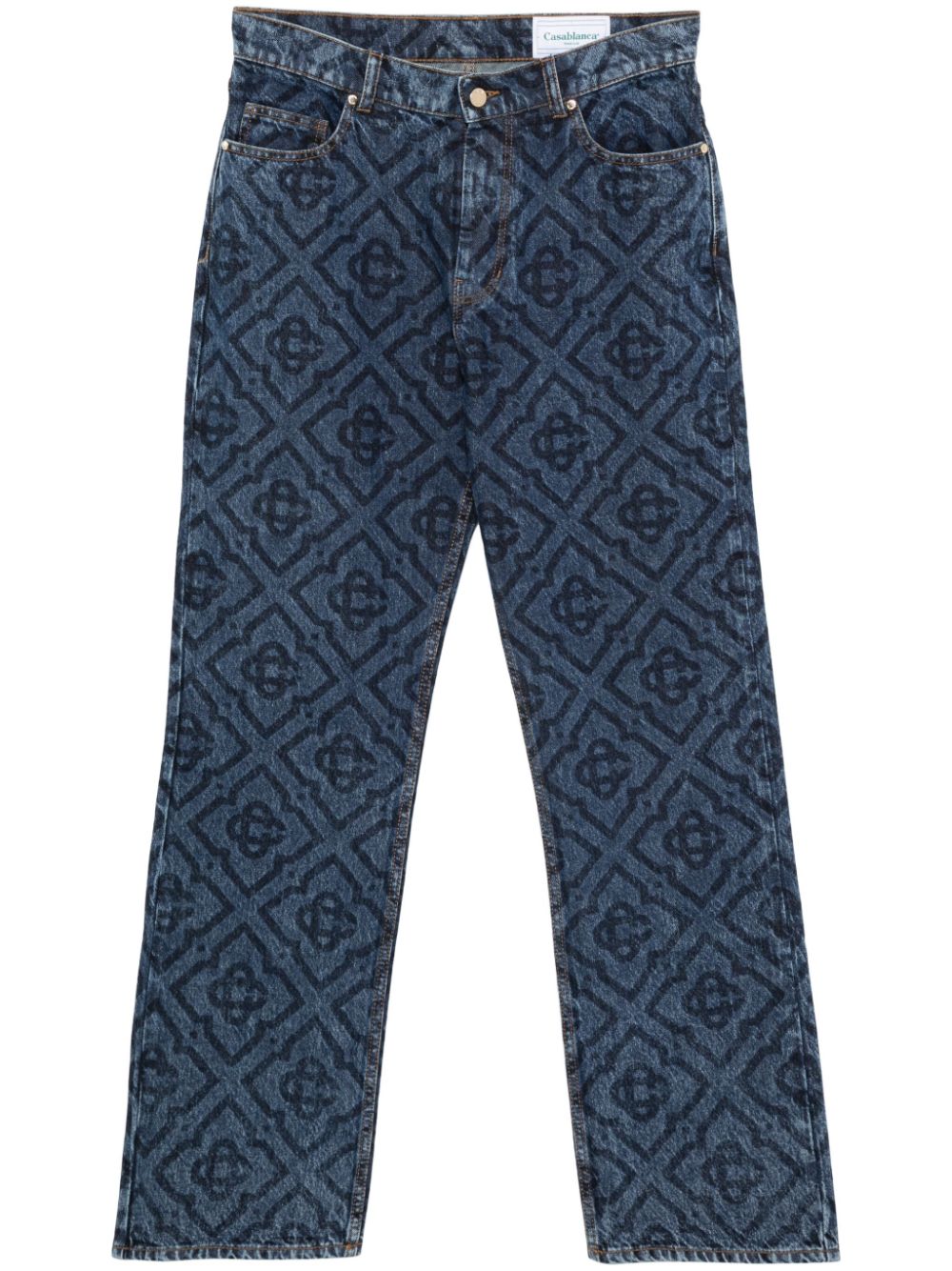 PANTALON JEAN DENIM CON MONOGRAMA