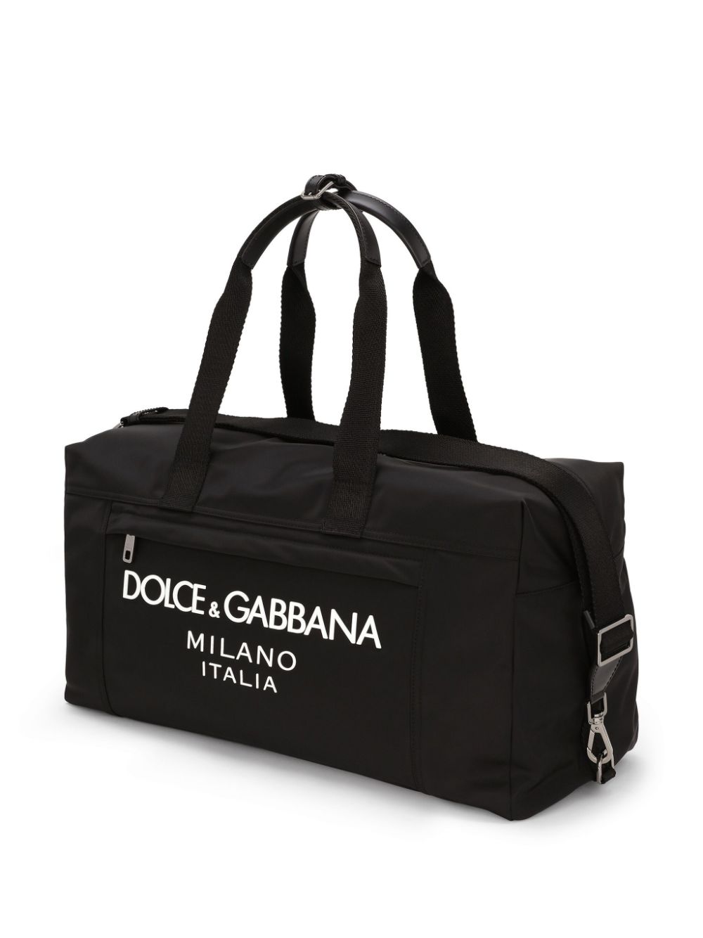 BOLSA VIAJE NEGRA NYLON LOGO BLANCO