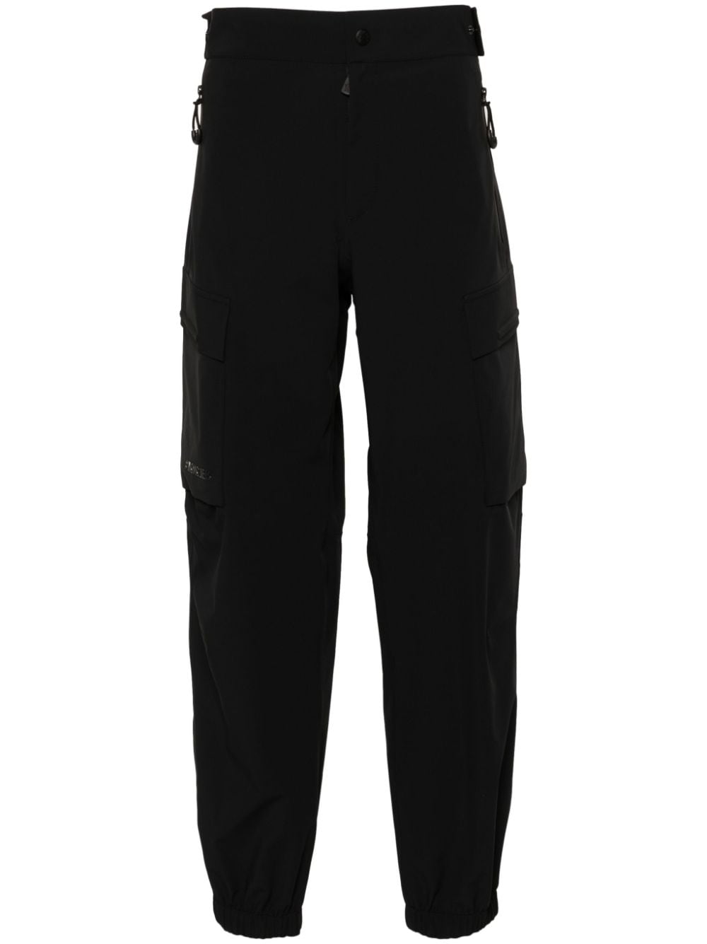 PANTALON CARGO NEGRO NYLON RAYA GRIS