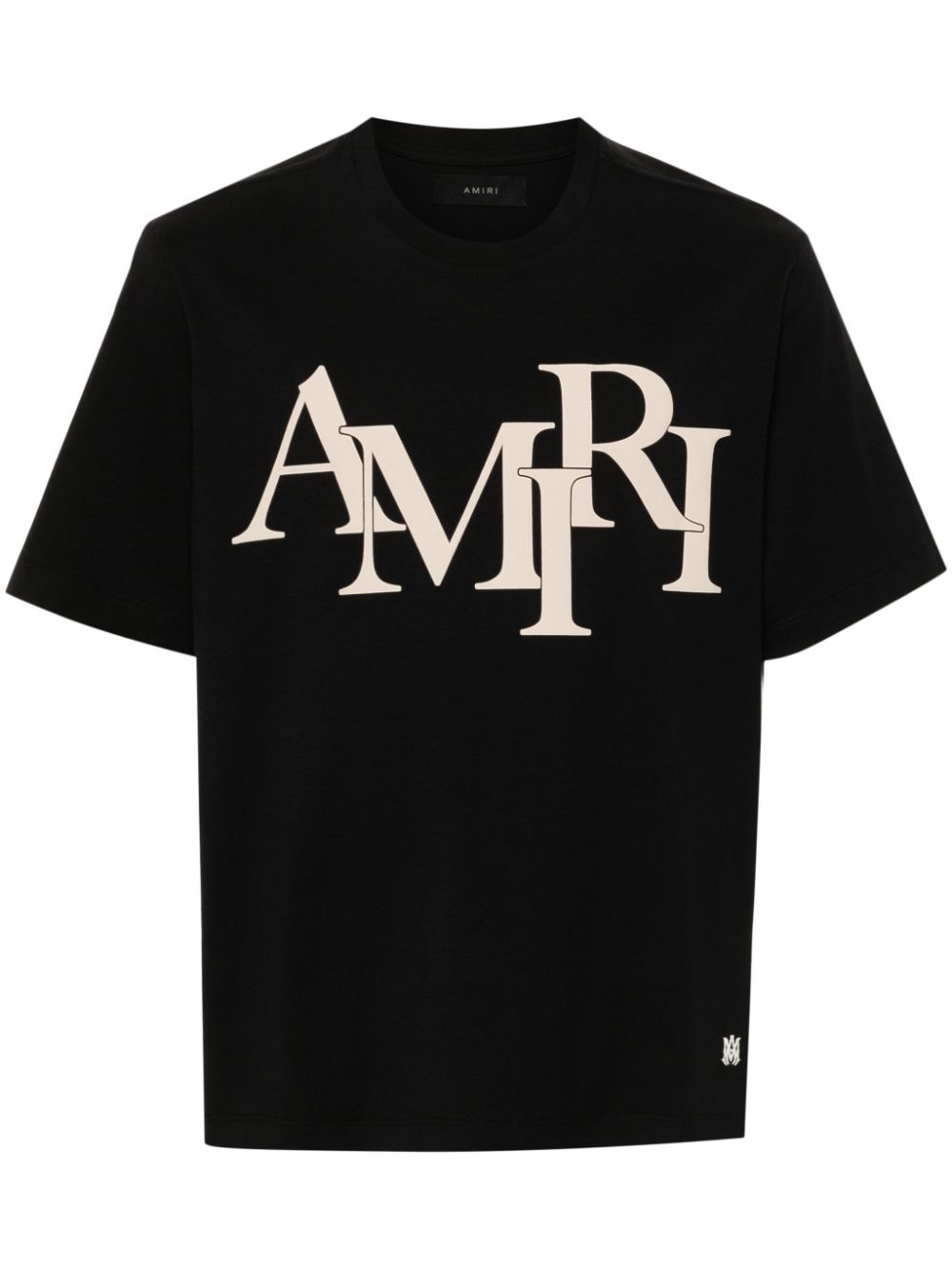 CAMISETA MC NEGRA LOGO AMIRI NATURAL