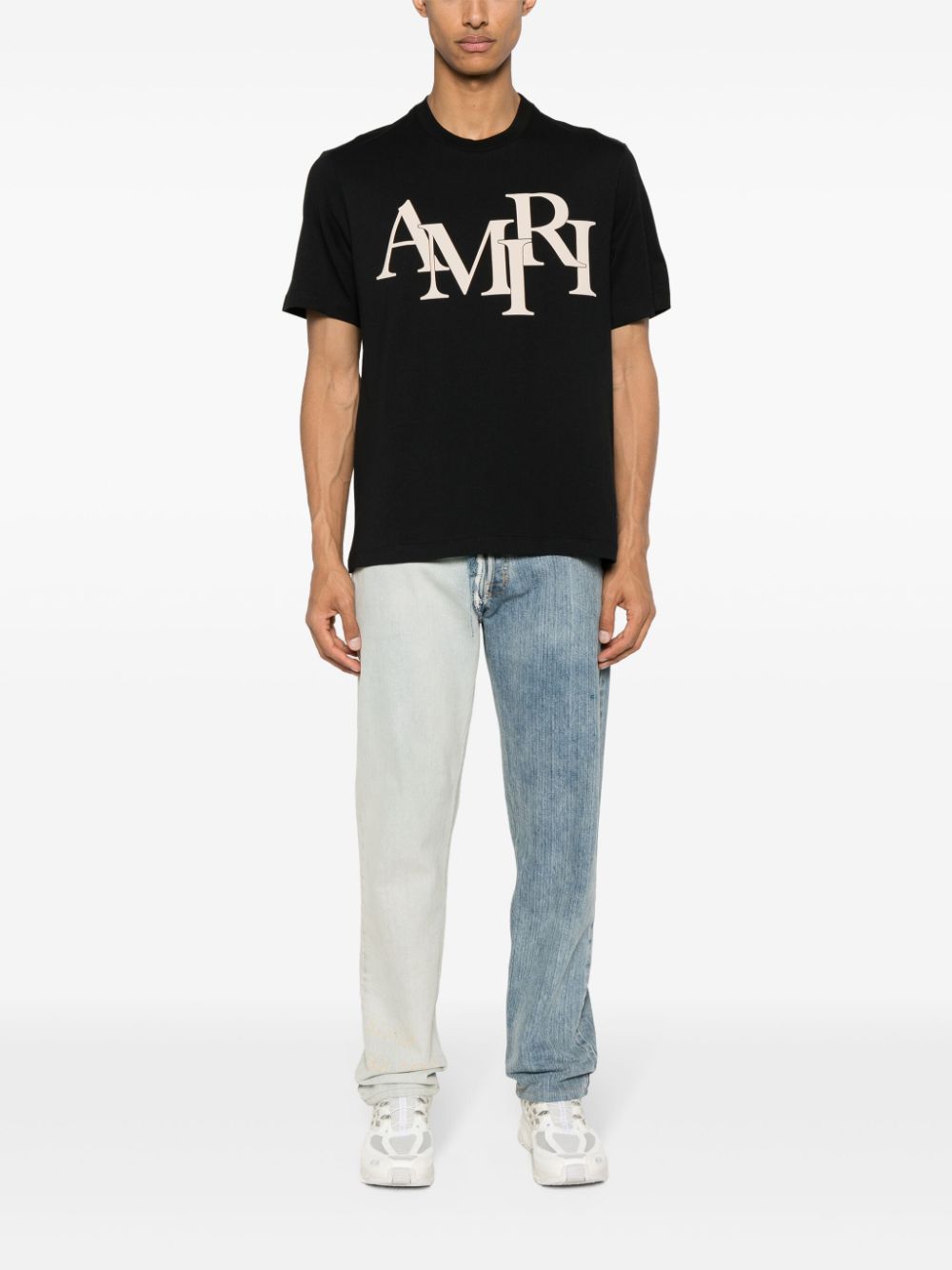 CAMISETA MC NEGRA LOGO AMIRI NATURAL