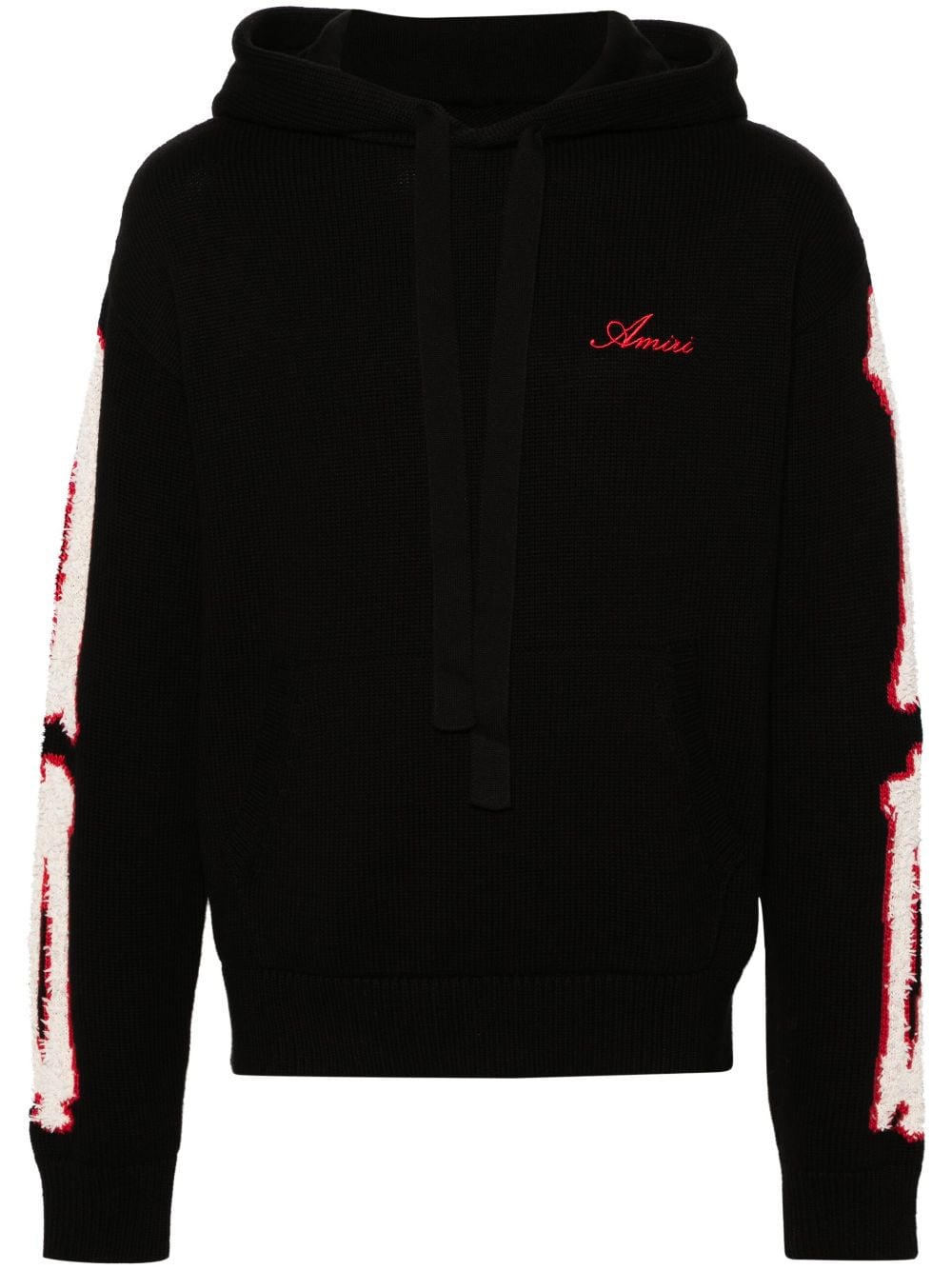 SUETER BONES NEGRO LOGO ROJO CON CAPUCHA