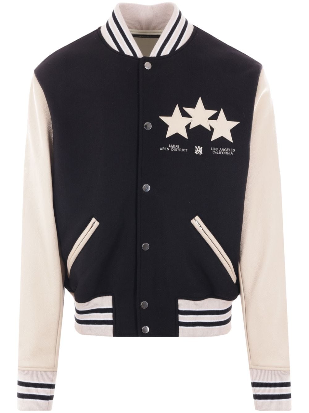 BOMBER STARS VARSITY NEGRA MANGAS EN PIE