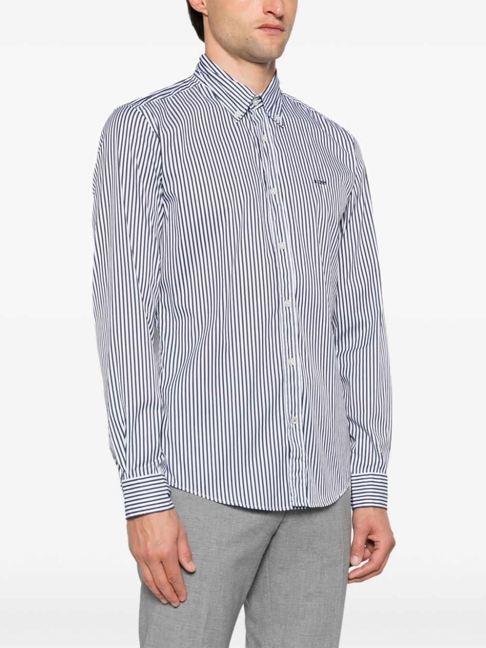 CAMISA HROAN MARINO BLANCO RAYAS