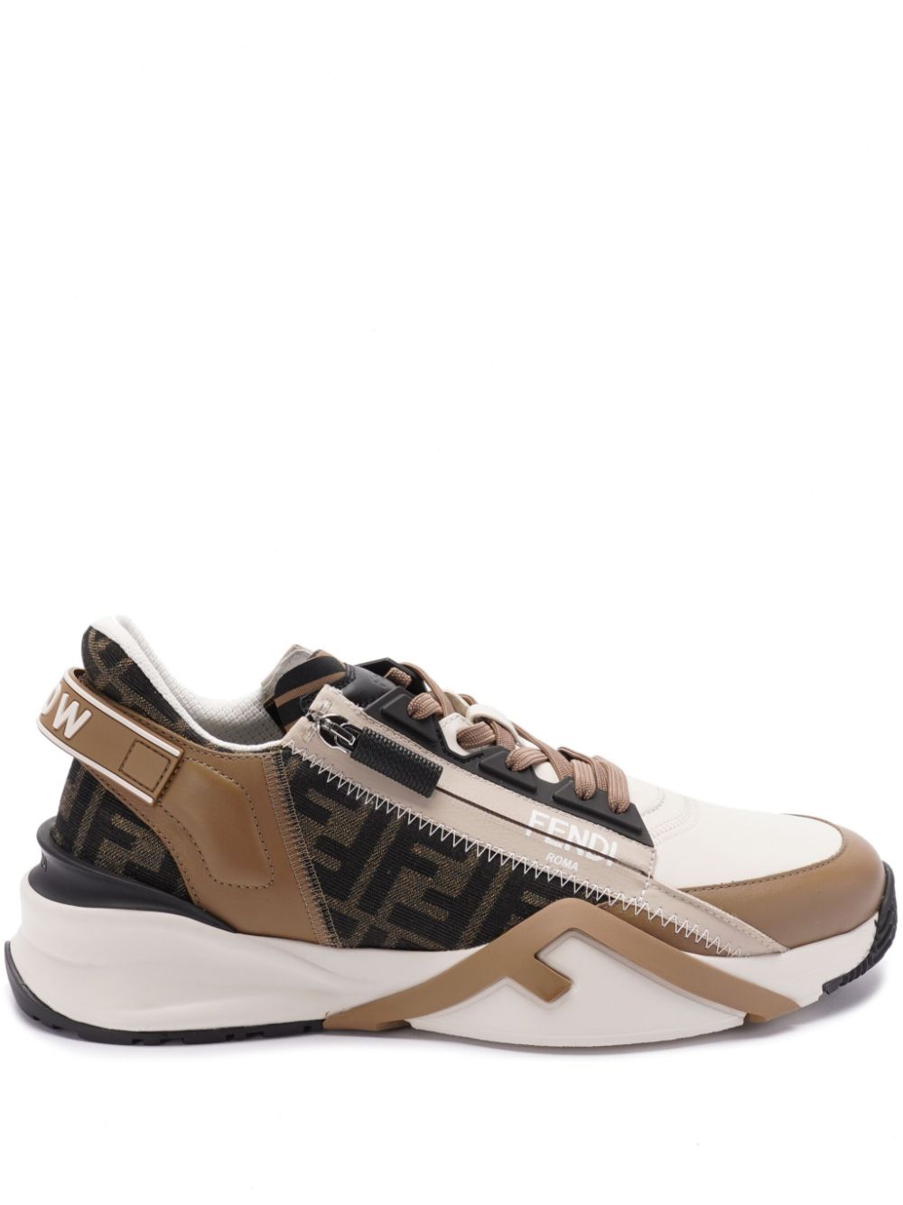 SNEAKER FLOW CAMEL BEIGE DETALLE ZIP