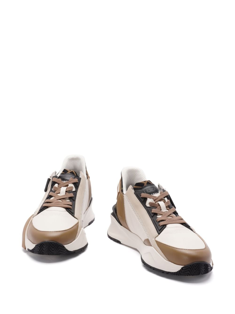 SNEAKER FLOW CAMEL BEIGE DETALLE ZIP