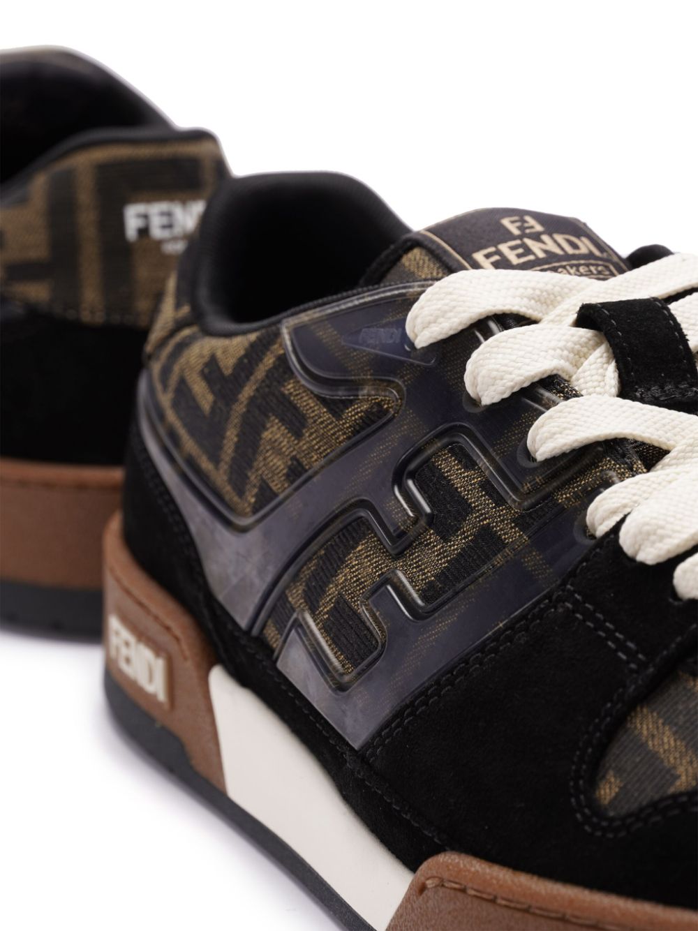 SNEAKER MATCH CROS NEGRO CAMEL MONOGRAMA