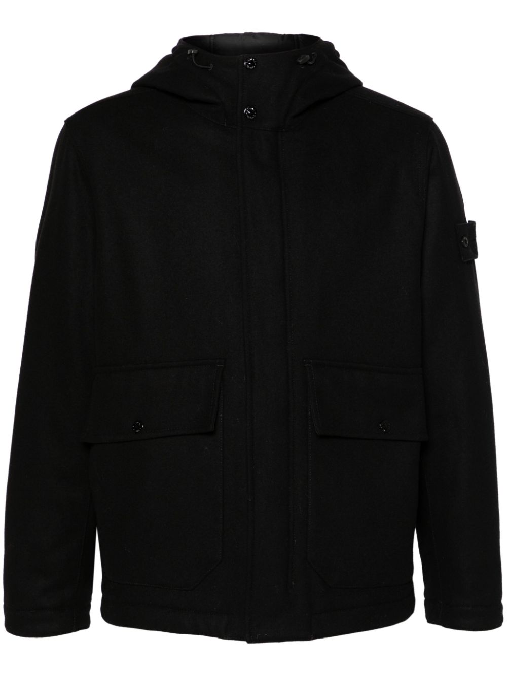 CHAQUETON SPORT NEGRO CON CAPUCHA