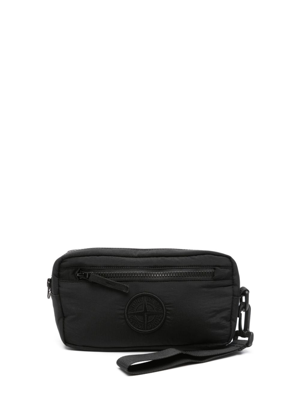 CLUTCH NEGRO NYLON LOGO BORDADO