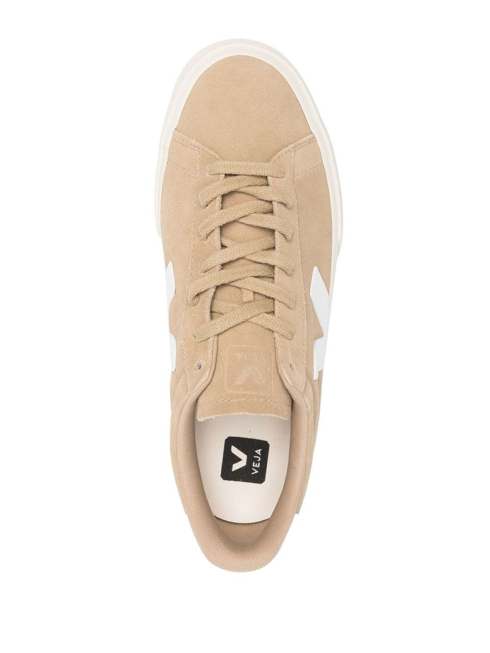 SNEAKER CAMPO CAMEL LOGO TALON BLANCO